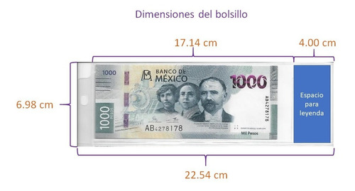 Imagen 6 de 10 de Paquete De 30 Micas Hojas Bcw Para Billetes 3 Y 4 Espacios