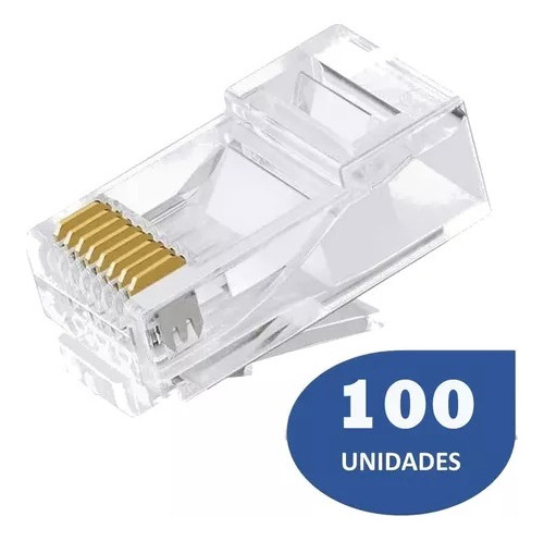 100 Conector Rj45 Utp Cat 6 Red Redes Camaras Rj-45 Cat6