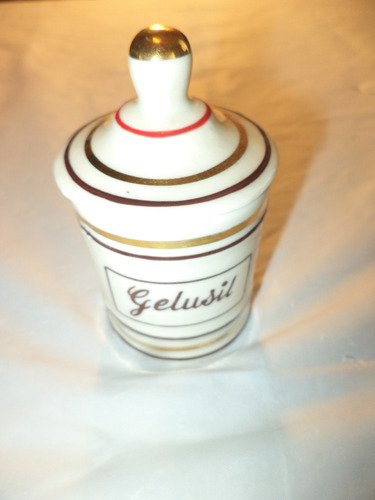Vintage Y Pequeño Botamen O Bote Farmacéutico Gelusil (Usado)