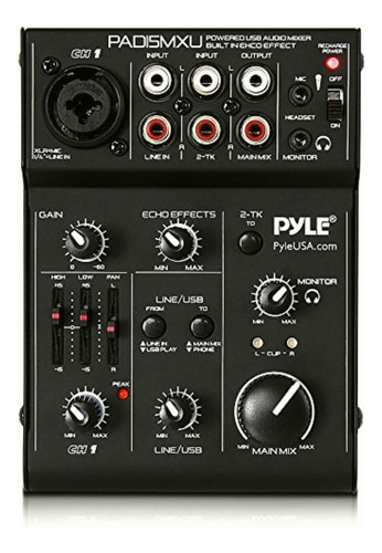 Pyle Mezclador De Audio Usb Dj Controller  Mezclador Usb