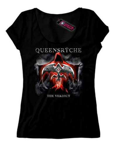 Remera Mujer Queensryche 1 The Verdict Digital Stamp Dtg