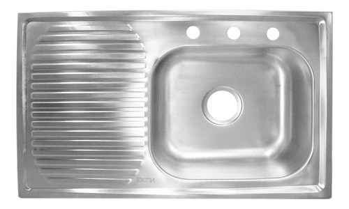 Tarja Acero Inoxidable C/ Escurridor Izq C/accesorios Ekon Color Plateado