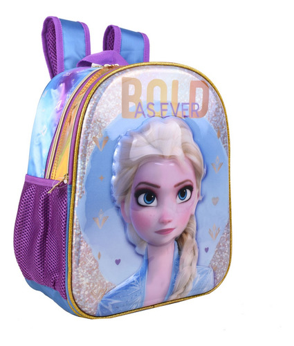 Mochila Niña Kinder Frozen Elsa Panel 3d 100% Original