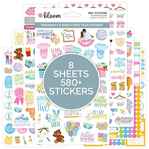 New Pregnancy & Baby's Year Planner Sticker Pack  8 She...