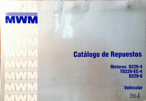 Manual De Repuestos Motor Mwm Vehicular D229-4 Td229ec-4