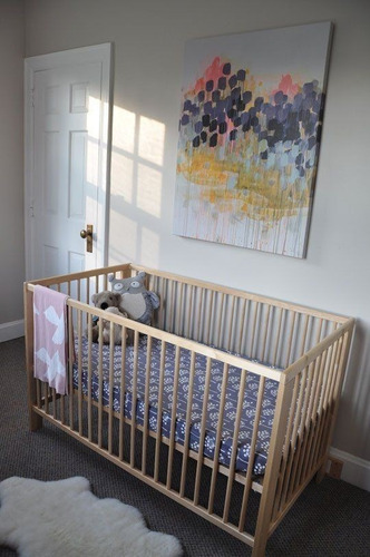 Cuna Ikea Gulliver Con Colchón Importado Nuevo!! Madera M