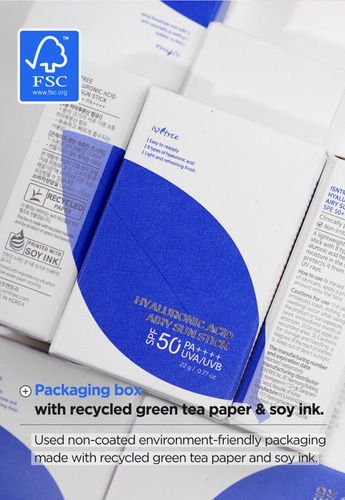 Isntree Hyaluronic Acid Airy Sun Stick Spf50+ Pa++++ 22g
