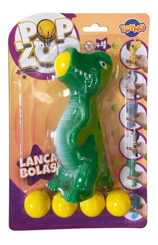 Brinquedo Pop Zoo Lança Bolas Animal Sortido Toyng 46694