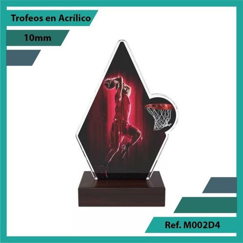 Trofeos En Acrilico De Baloncesto Ref. M002d4