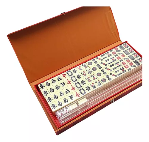 Conjunto De Viagem Mahjong Para Família Chinesa Portátil