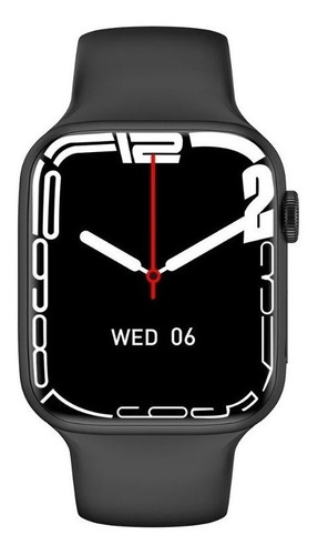 Smartwatch IWO w28 w28 pro 195mm caixa 45mm  preta, pulseira  preta