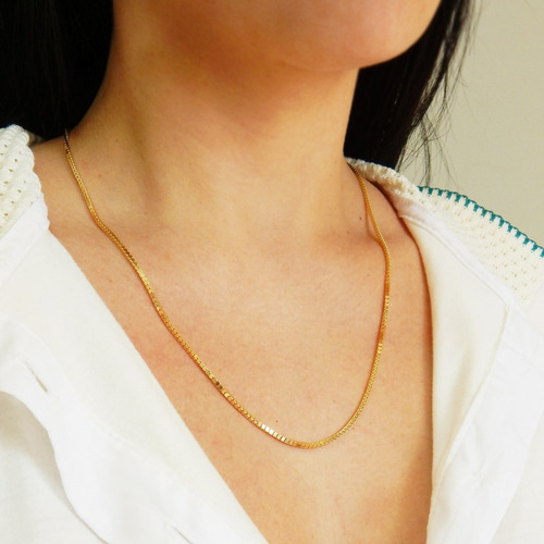 Gargantilha Colar Cordão Maciço Milano Ouro 18k 1,70mm 70cm