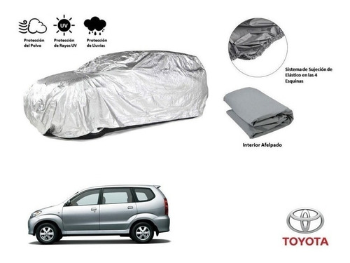 Cubierta Funda  Auto Afelpada Toyota Avanza 1.5l 2008 Msi