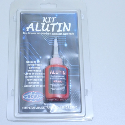 Imagem 3 de 9 de Fluxo Para Soldar Fios Alumínio Kit Alutin E Outros Metais