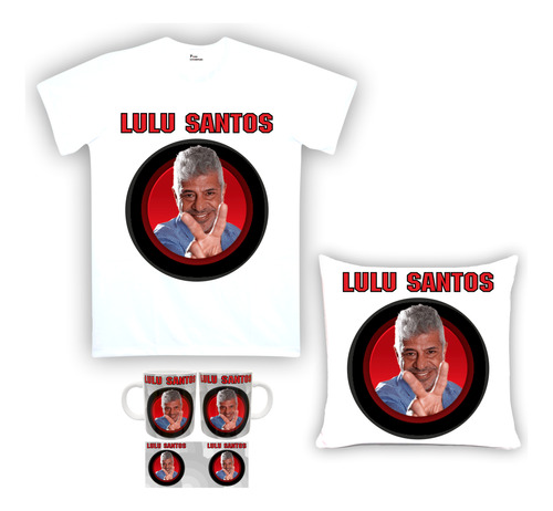 Kit Camiseta, Almofada E Caneca Lulu Santos