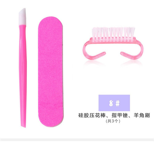 Set De Manicure Uñas Kit Pincel Juego Herramientas Lima