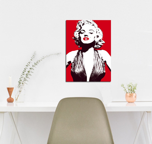 Vinilo Decorativo 50x75cm Marilyn Monroe Red Sexy Divina