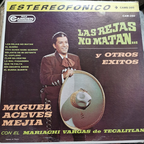 Disco Lp:miguel Aceves Mejia- Las Rejas No Matan