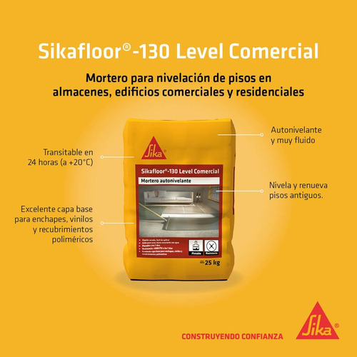 Sikafloor 130 Level Comercial Mortero Autonivelante De Pisos
