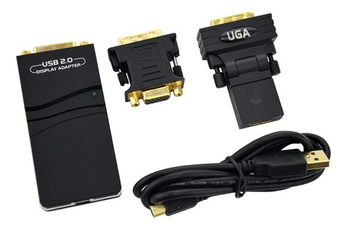 Adaptador De Vídeo Gráfico Externo Usb 2.0 A Dvi/vga/compati