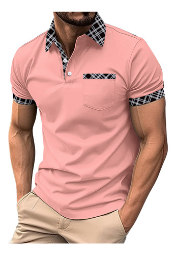 Blusa F 0005 De Manga Corta Con Cuello Vuelto Para Hombre