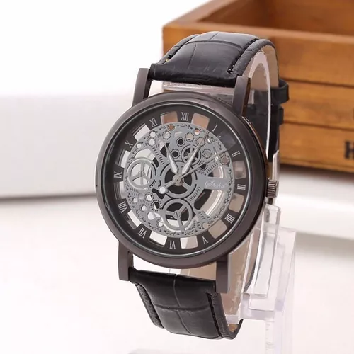 Lote De 4 Reloj Hombre Maquinaria Visible 4 Colores - $ 659