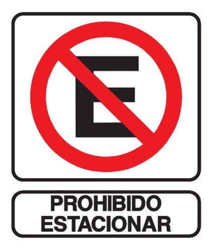 Cartel Plástico Prohibido Estacionar 22x26 Cm Señalización