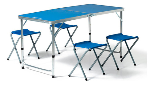 Set Camping Discovery 4 Sillas + Mesa 1.20 Plegable Portátil