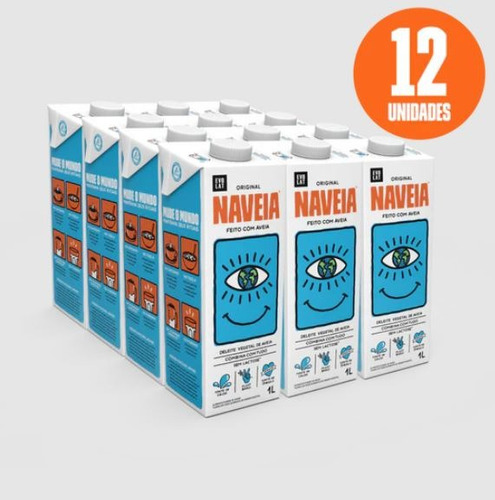 Leite Vegetal Naveia Zero Açucar Zero Lactose Vegan 1lx12 Un