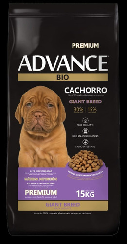 Alimento Advance Bio Premium Cachorro Giant 15 + 2 Kg