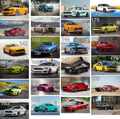Poster-autos-muscle Car-deportivos-carrera-vinilos 130x70mts