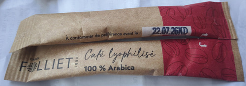 Café Instantáneo Soluble Sobre Individual De Francia Folliet