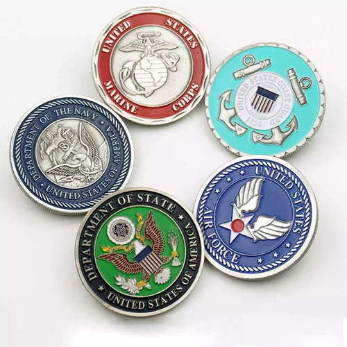 Imagen 2 de 7 de Moneda Militar, Set Cuerpos Armados Estados Unidos