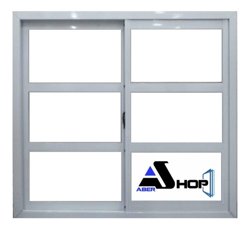 Ventana Aluminio 100x100 Vid Repartido Horizontal Abershop