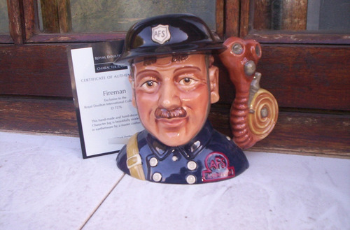 Jarra Royal Doulton The Fireman Bombero Edicion Limitada