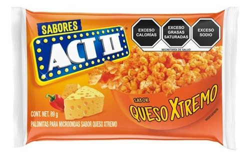 Palomitas Para Microondas Act Ii Sabor Queso Xtremo 89 G