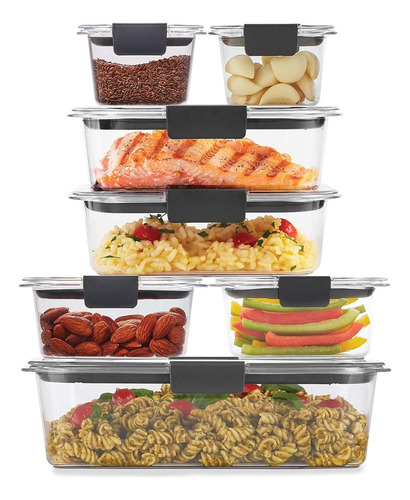 Rubbermaid Brilliance 14 Recipientes Para Almacenar