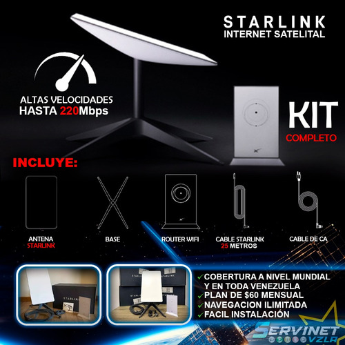 Antena Starlink Internet Satelital (entrega Inmediata)