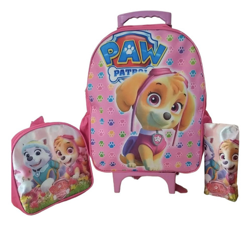 Kit Mochila Infantil Patrulha Canina/ Lancheira+estojo