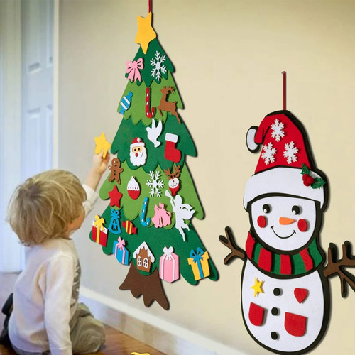 Árbol De Navidad De Fieltro De Juguetes Para Niños Diy 100cm