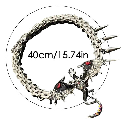 Nuevo Collar Gótico Con Forma De Dragón Volador Encarcelado