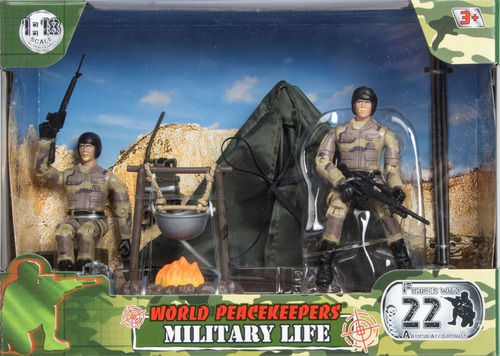 Soldado Set X 2 Figura World Peacekeepers 1:18 Coleccion