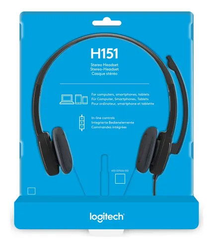 Audífonos H151 De Logitech Estéreo Con Micrófono Giratorio