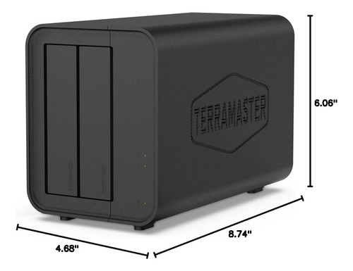 Terramaster F2-212 2bay Nas - Cpu Quad Core Ddr4 Ram Pers...