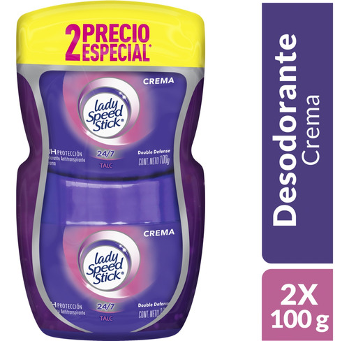 Oferta Desodorante Lady Speed Stick Double Defense Crema X 5