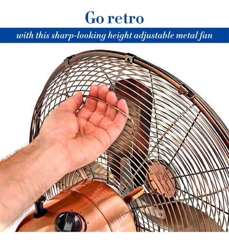 Deco Breeze Ventilador Oscilante De 3 Velocidades Con Altur