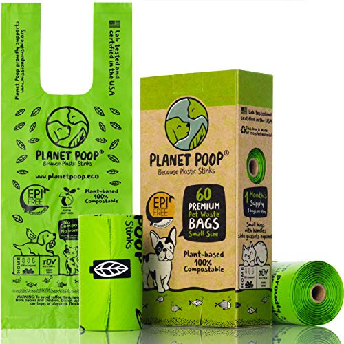 Home Compostable Dog Bags For Small Pets, 60 Mini Size ...