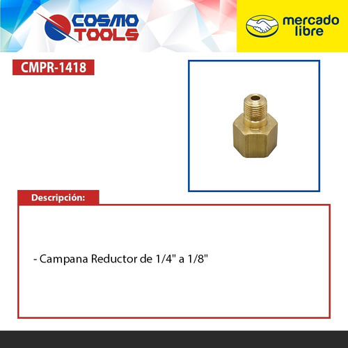 Campana Reductor De 1/4 A 1/8 Cmpr-1418 Cosmotools