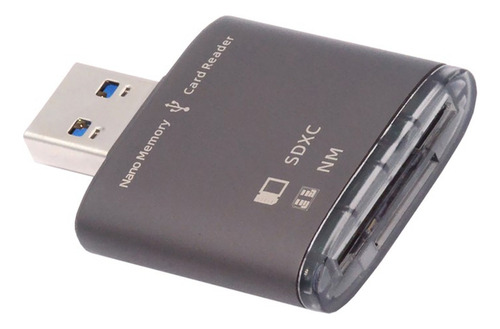 Leitor De Cartão Nano Card Ncard Usb 3.0 Cartão Sd Cor Cinza-escuro