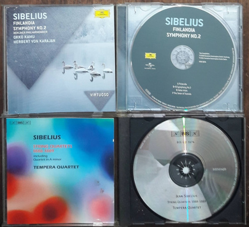 2x Cd (vg+ Sibelius Finlandia Karajan + String Quartets Imp